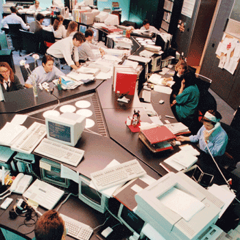 Handelsraum in den 1990ern